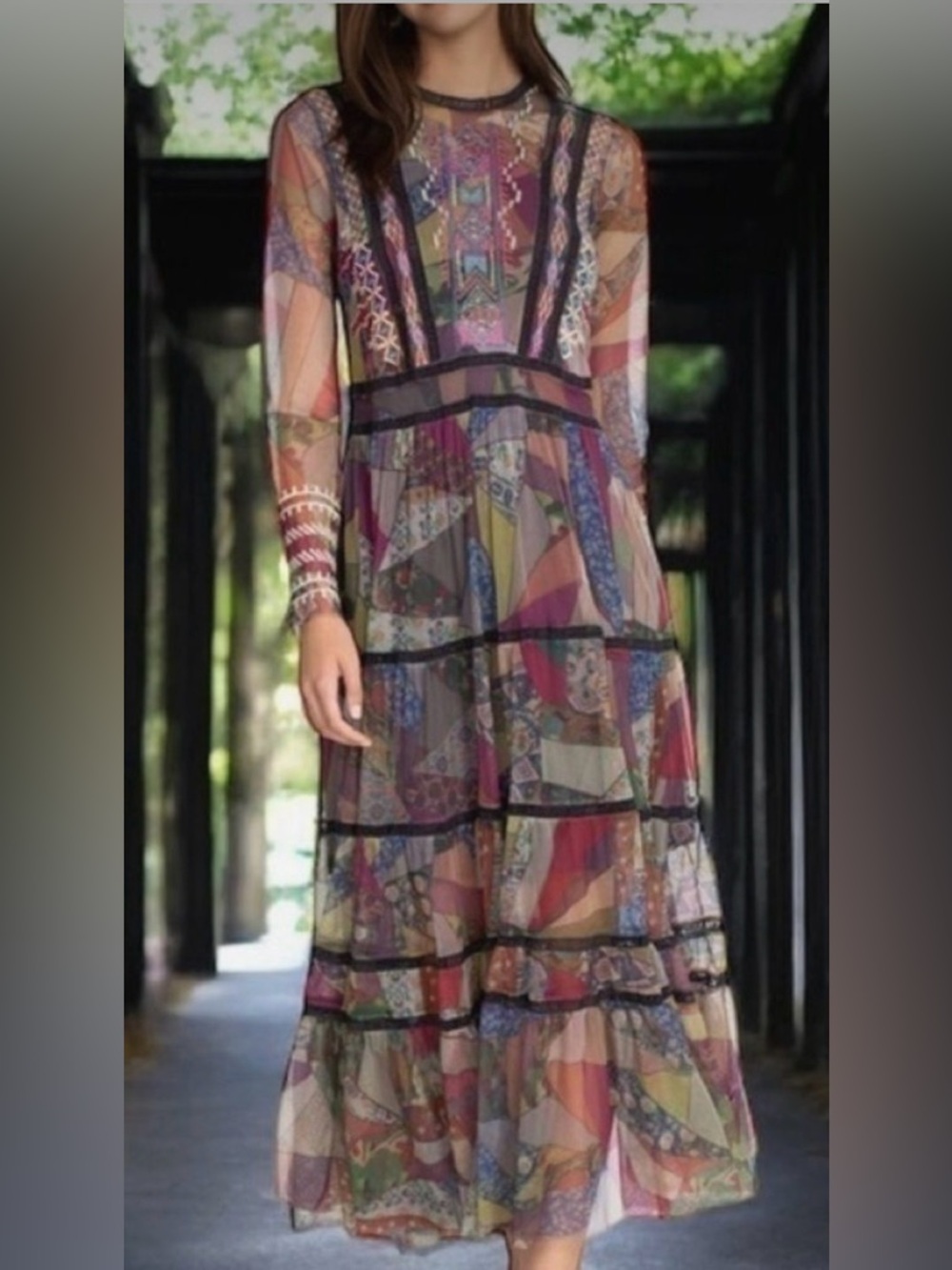 - JOHNNY WAS GERVASE MESH DRESS SIZE SMALL- RARE FIND!